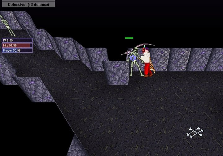 A gaki feeding on the player's prayer