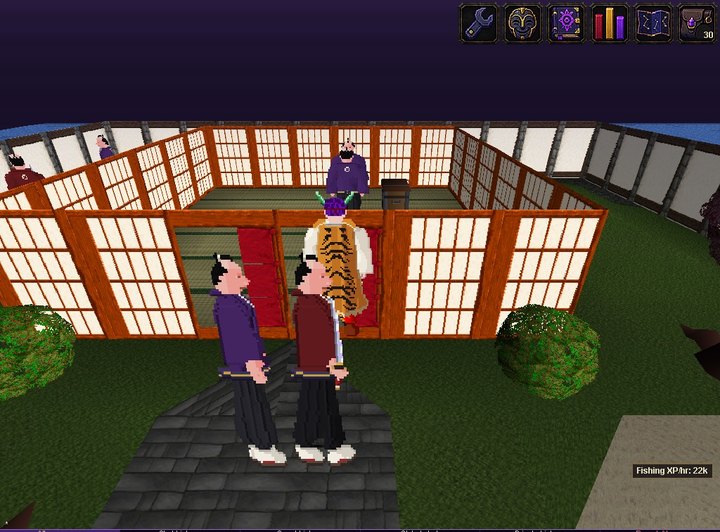 An adventurer pickpocketing a noble inside the noble house