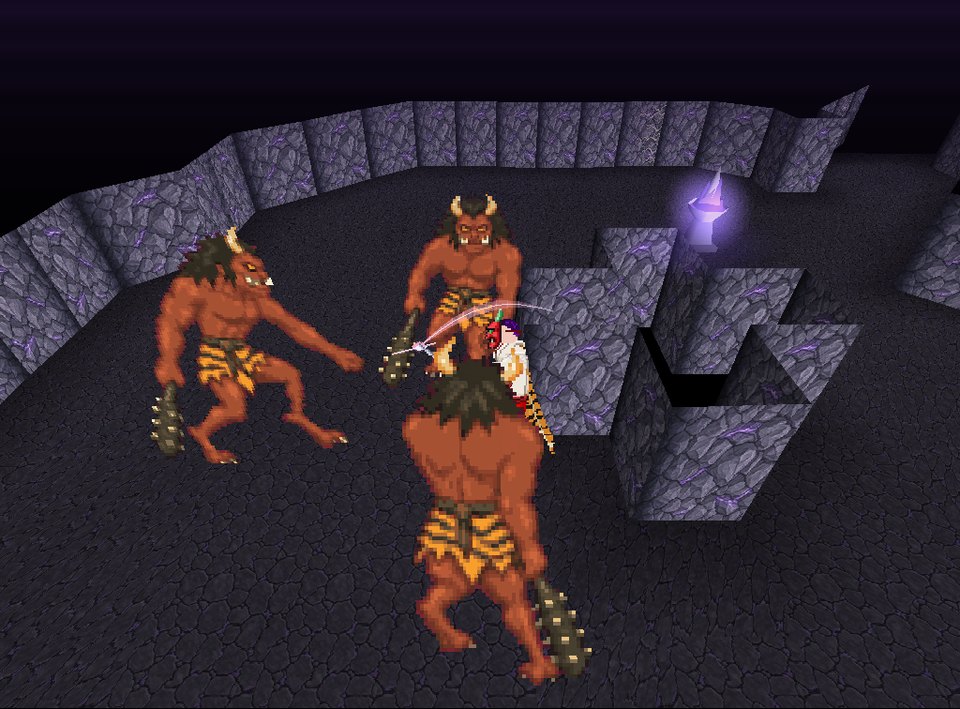 An oni with an iron club in Yomi's deep halls