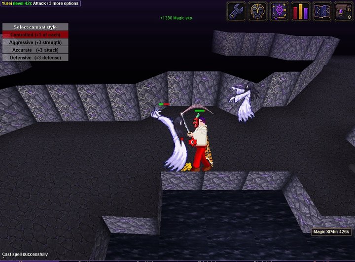 A yurei taking 0 from weapons and damage from spells