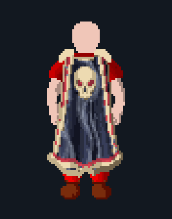 Slayer cape on a player, back view