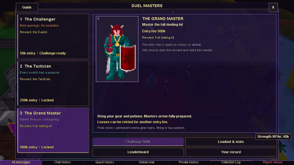The Grand Master reward