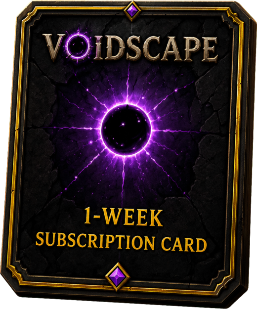 Voidscape 1-week subscription card
