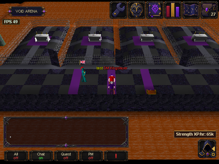 Void Arena lobby in the current Voidscape client.