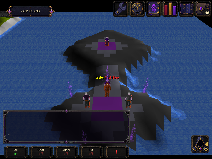 Void Island intro with Council staging.