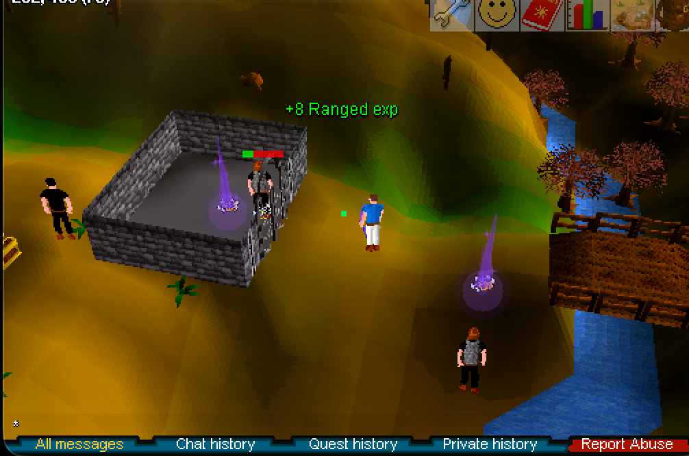 Voidscape combat XP feedback in the current client.